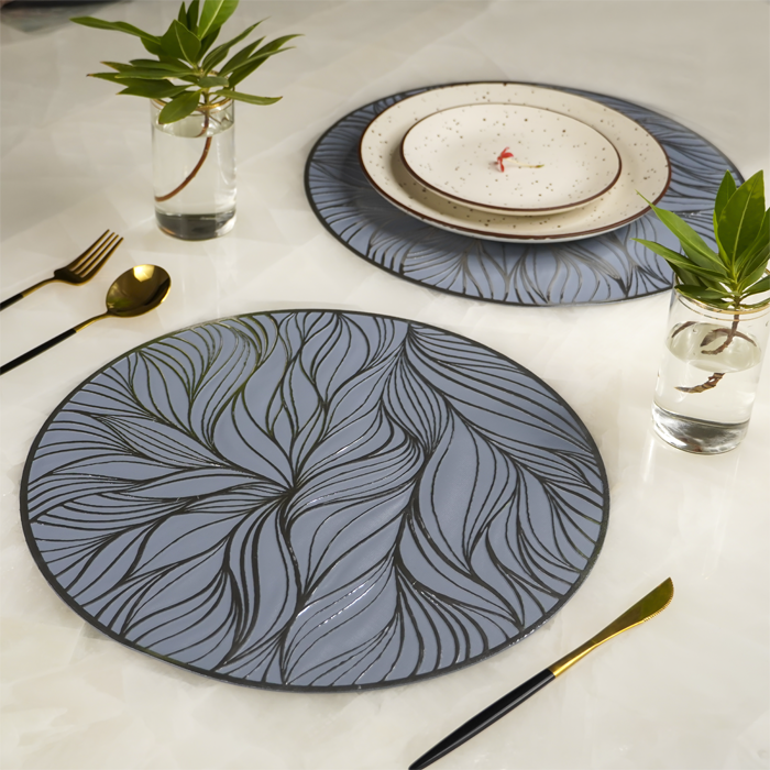 Blue Sleek Table Covering | Set of 2,6 Secondary image