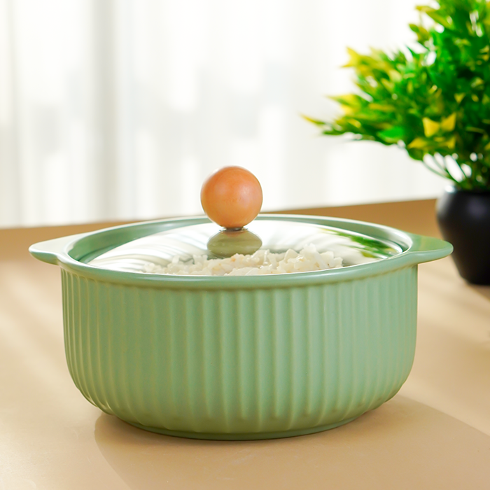 Green Meadow Ceramic Casserole