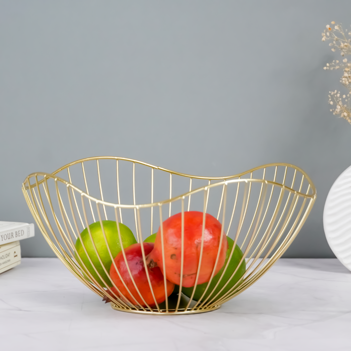 Gold Wire Fruit Basket