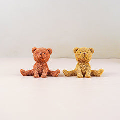 Brown and Yellow Sitting Teddy Bear | Set of 2