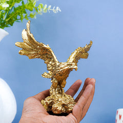 Golden Textured Eagle Sculpture