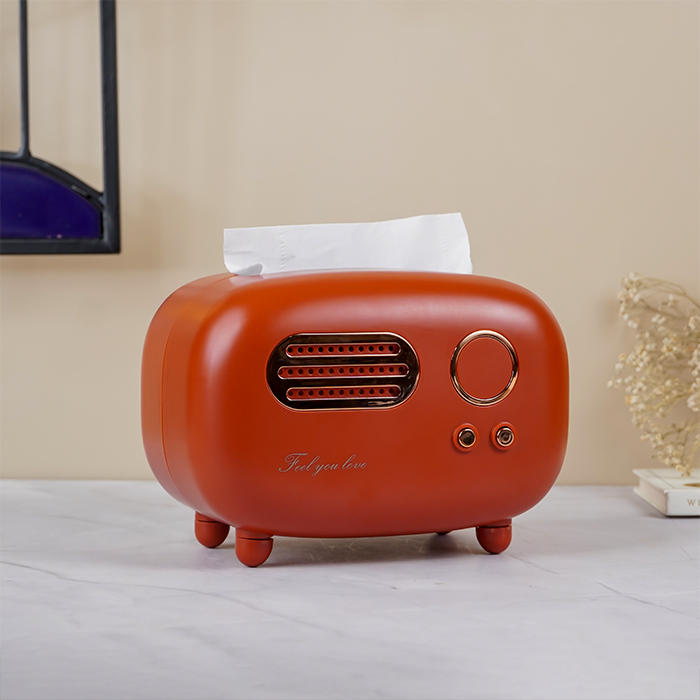 Tangerine Retro Tissue Box Cover Main image