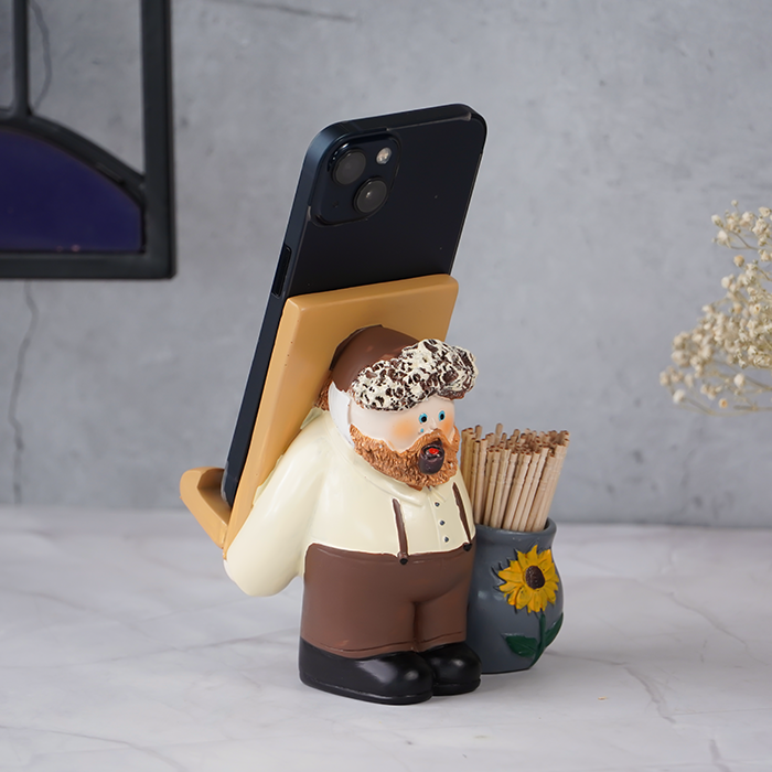 Farmer Figurine Mobile Stand