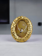 Gold Leaf Pattern Oval Photo Frame