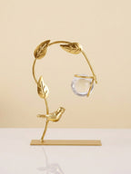 Golden Bird Design Planter Stand