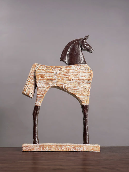 Rustic Horsewood Showpiece