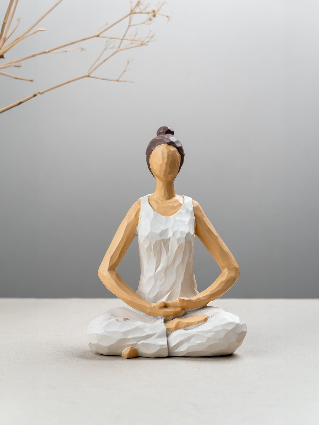 Yoga Figurine in White with Neutral Accents Main image