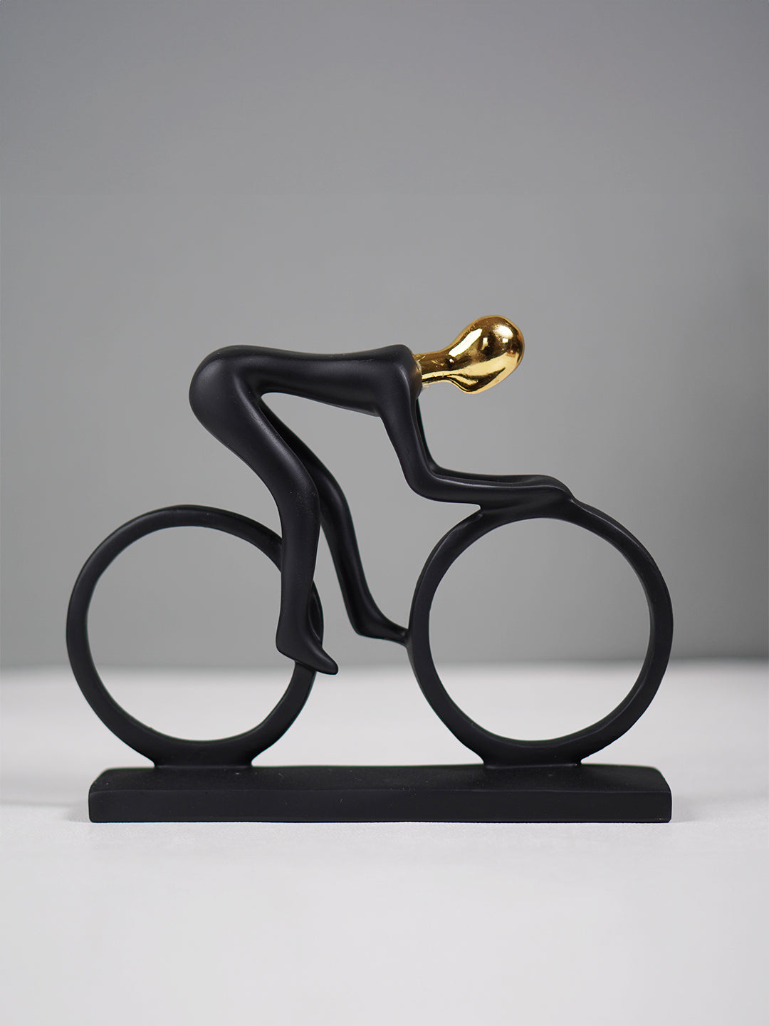 Black and Silver Cyclist Sculpture Main image