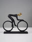 Black and Silver Cyclist Sculpture