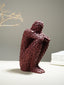 Brown Mosaic Sitting Human Sculpture