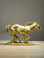 Golden Galloping Horse Figurine