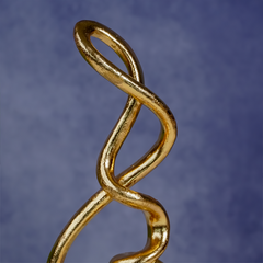 Gold Abstract Twist Sculpture - Unique Modern Art Decor