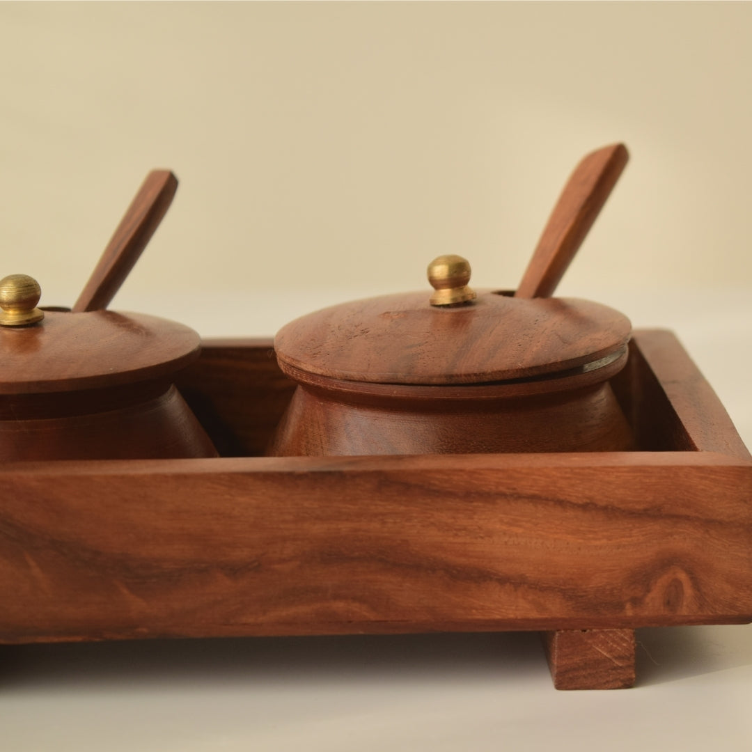 Wooden Chutney Box - Set of 2