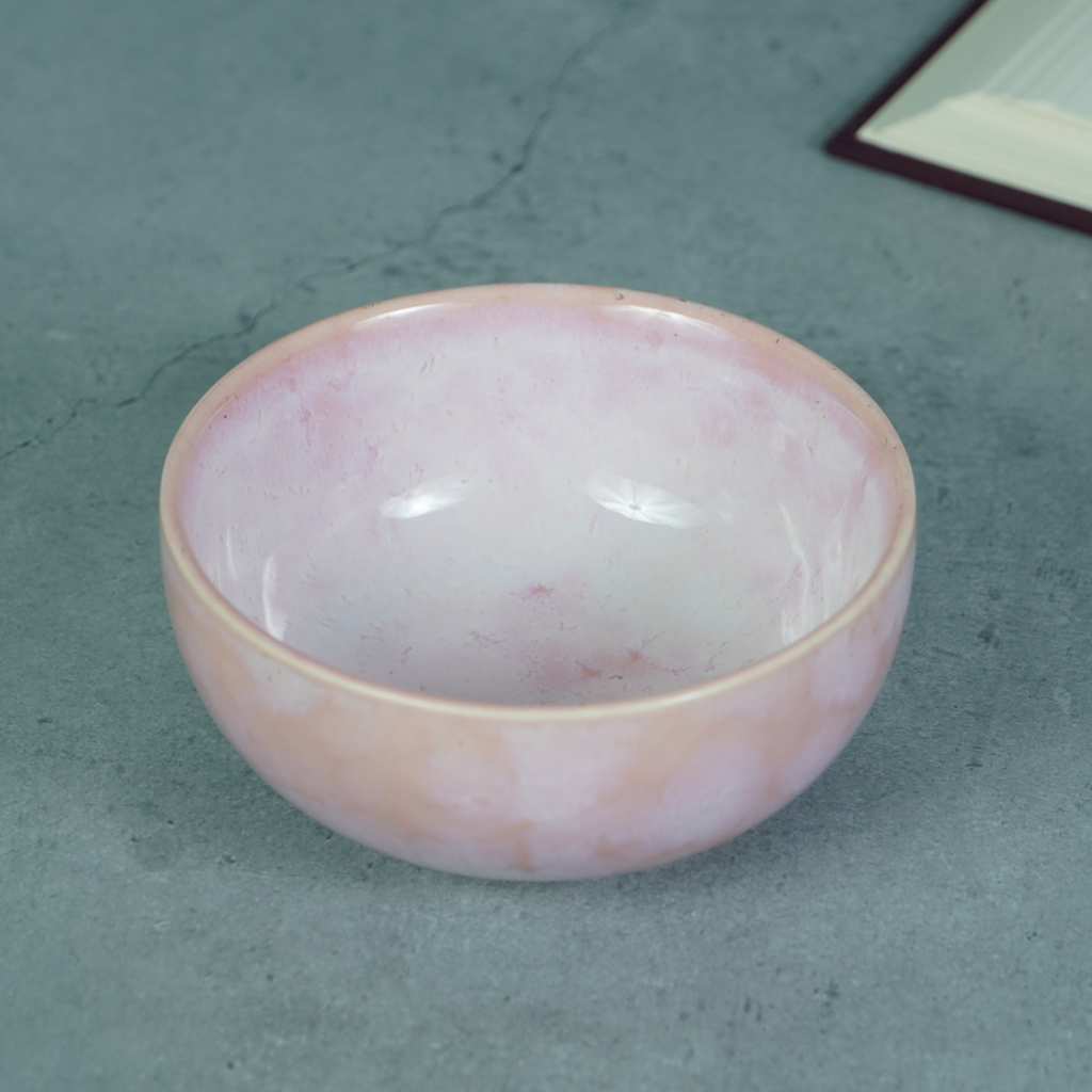 Pink Ceramic Pearl Palette Bowl | Set of 2