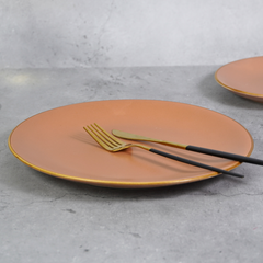 Rose Gold Ceramic Dinner Set (Set of 12)