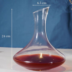 Clear Glass Wine Decanter with Slanted Spout