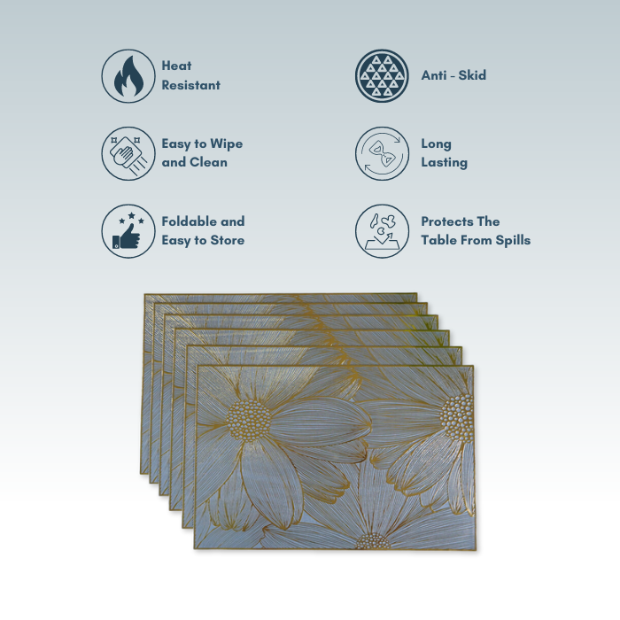 Bloom Wipeable Table Mats