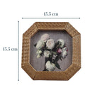Gold Octagonal Photo Frame with Textured Detail