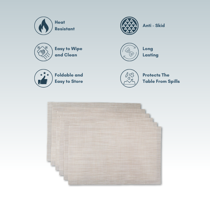 Beige Solid Table Mats