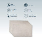 Beige Solid Table Mats | Set of 2,4,6