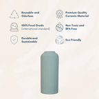 Grey Ceramic Long Flower Vase