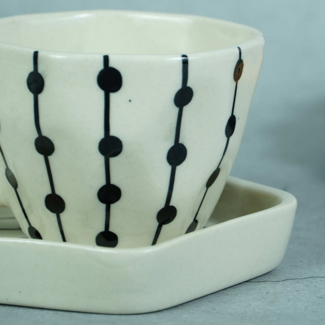 Dot Link Cup and Saucer