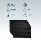 Black Waterproof Table Mats | Set of 2,4,6