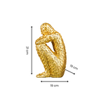 Golden Mosaic Thinker Sculpture