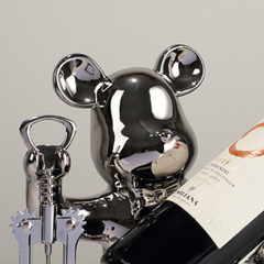 Relaxing Dog Wine Holder with Opener