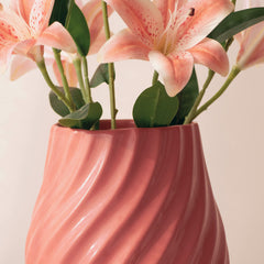 Pink Ceramic Flower Vase