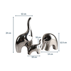 3 pcs Ceramic Cartoon Elephant for Living Room