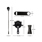 7-Piece Matte Black Bar Tool Set