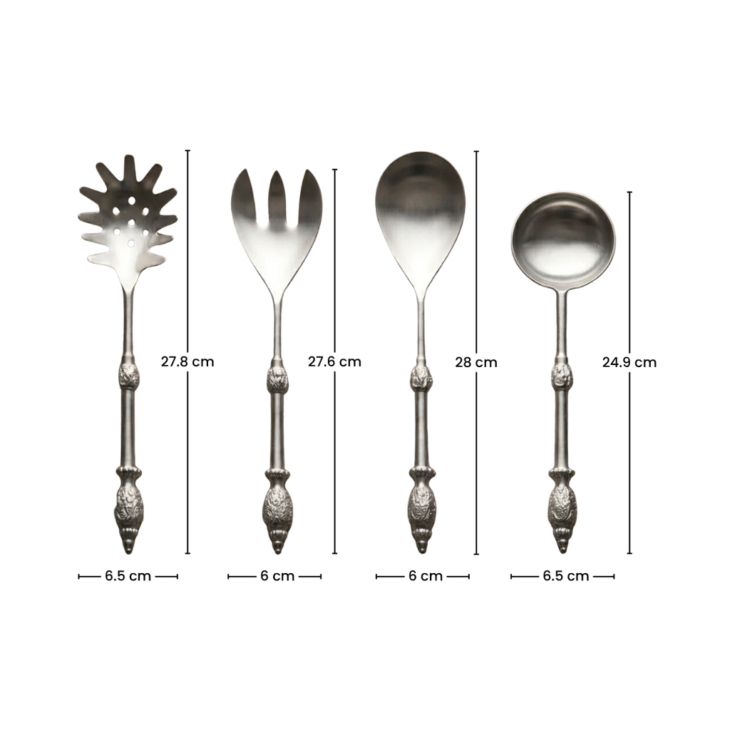 Heritage Collection 4-Piece Stainless Steel Serving Set