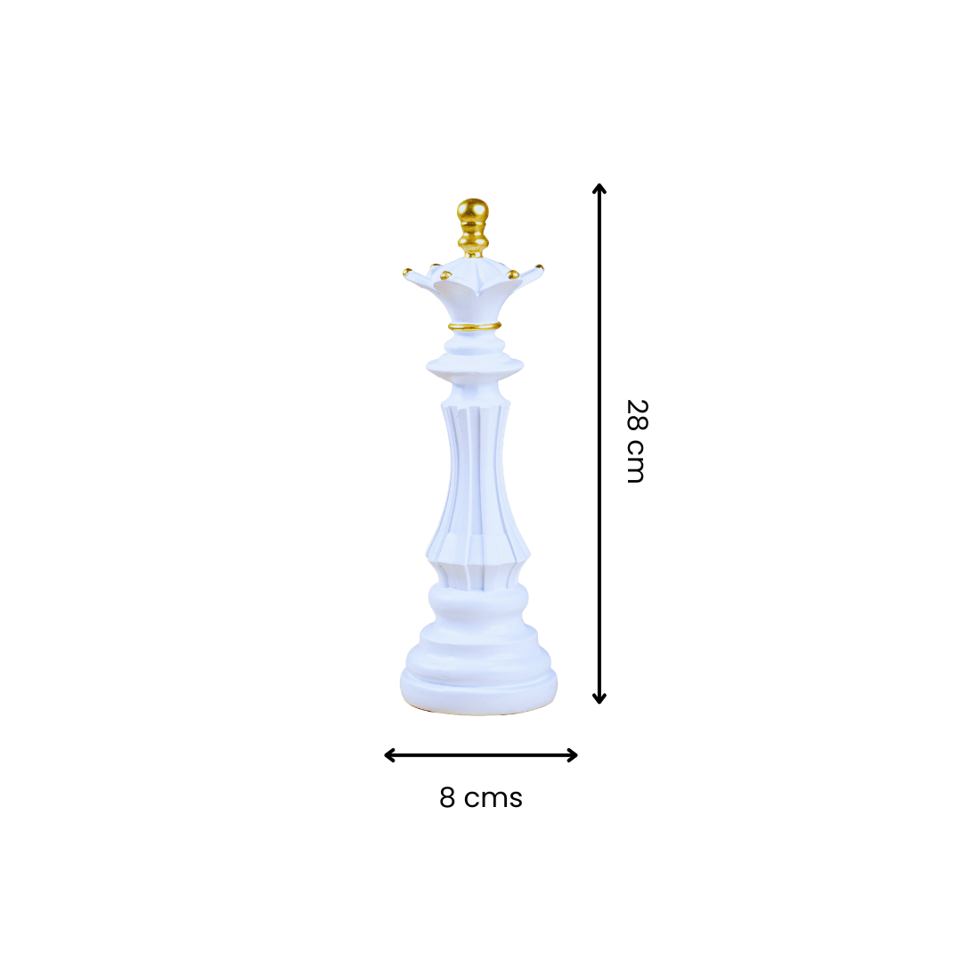 White Queen Chess Piece Sculpture