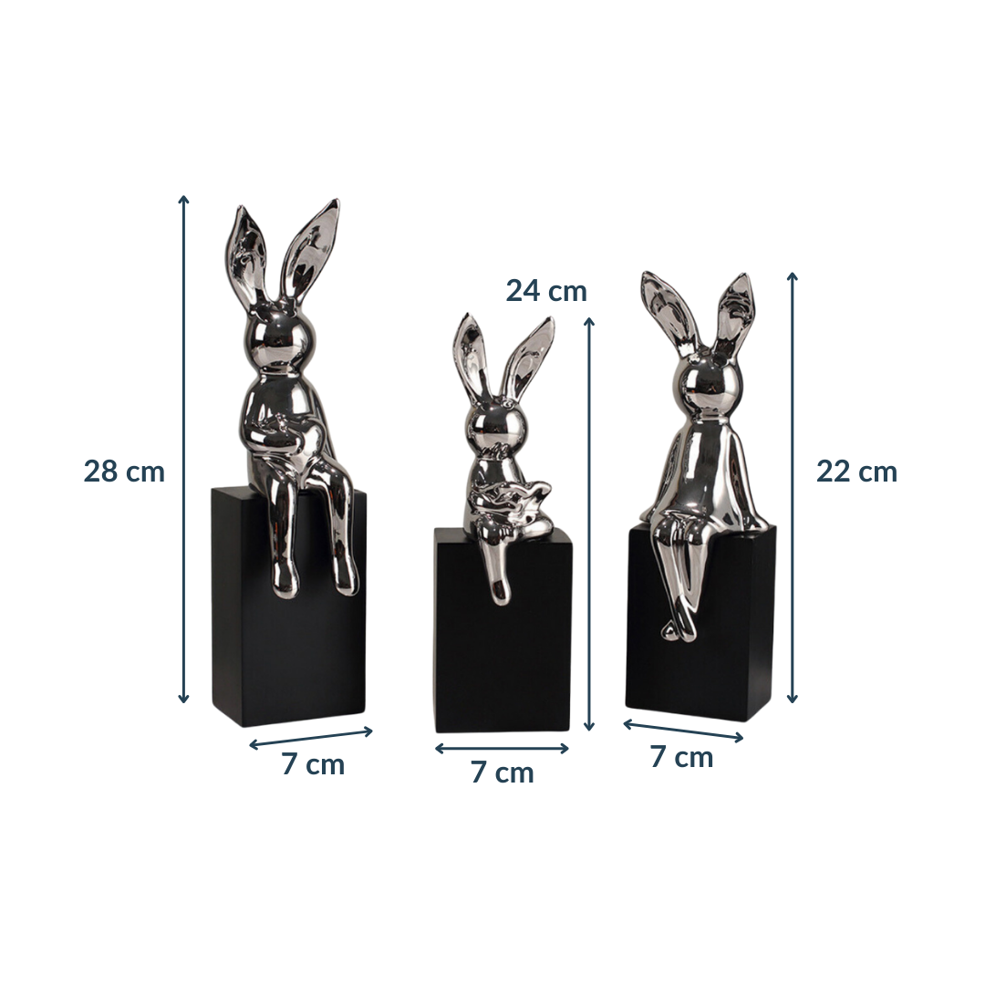 Rabbit Whiskers Family Trio | Silver