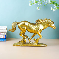 Golden Galloping Horse Figurine