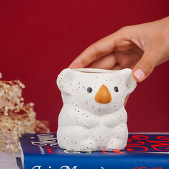 Small Speckled White Koala Planter