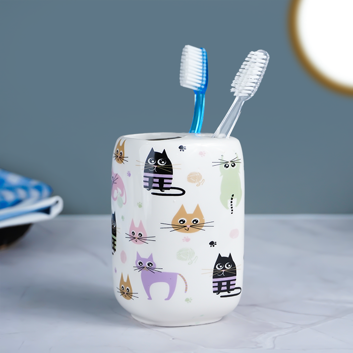 Cat Bathroom Set Kids Themed Bath Accessories