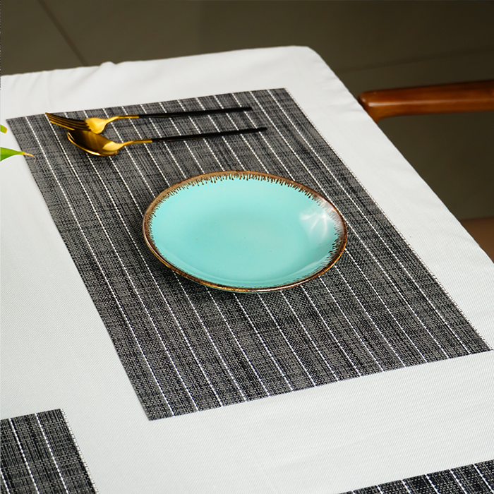 Grey Tableware Placemat Set | Set of 2,4,6 Secondary image