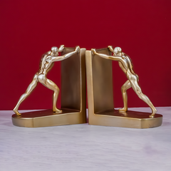 Gold Human Figure Bookends