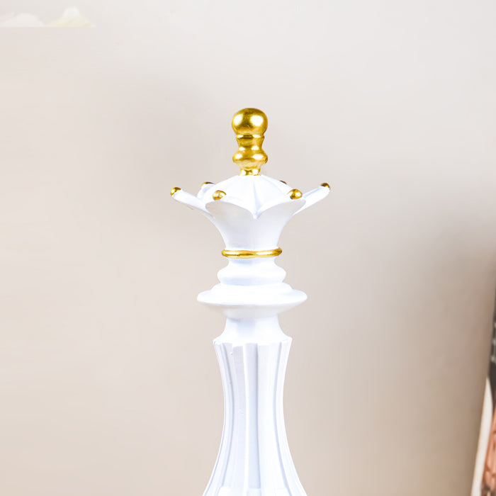 White Queen Chess Piece Sculpture