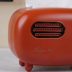 Tangerine Retro Tissue Box Cover