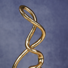 Gold Abstract Twist Sculpture - Unique Modern Art Decor