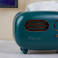 Teal Retro Tissue Box Cover