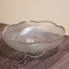 Translucent Ripple Glass Fruit Bowl - Small