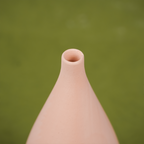 Matte Pink Teardrop Vase with Smooth Finish