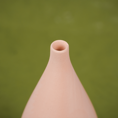 Matte Pink Teardrop Vase with Smooth Finish