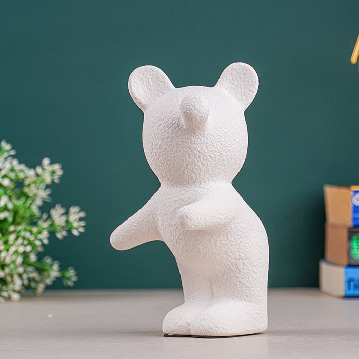 White Bear-Shaped Bookends