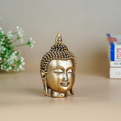 Mini Gold Buddha Head Statue