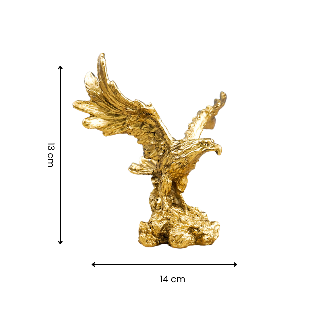 Golden Textured Eagle Sculpture